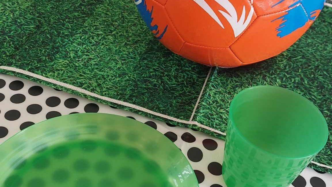 Voetbal tafelaankleding